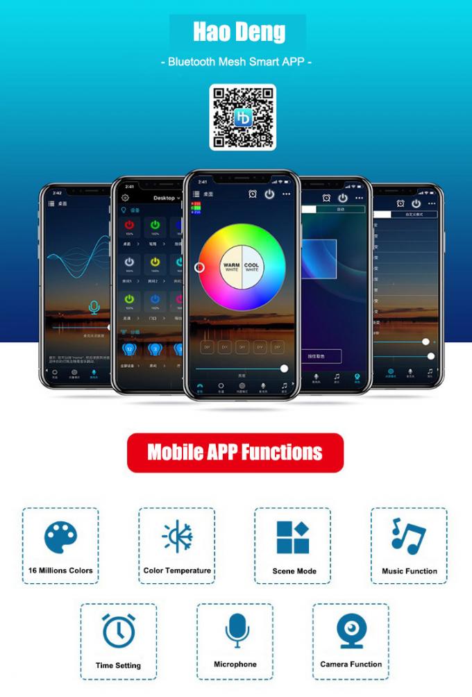 Outdoor APP Controlled Reflector Flood Lights IP66 SMD5050 SMD2835